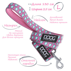Универсальный поводок для собак Doog, нейлон, неопрен, розовый, длина 1.6 м