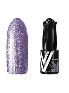 Гель-лак для ногтей с блестками Vogue Nails плотный с фольгой и поталью, сиреневый, 10 мл