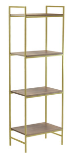 Стеллаж GreenWeen ALTO, золотой, ЛДСП Робиния, 450х300х1450
