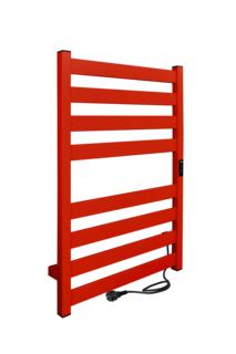 Полотенцесушитель электрический INDIGO Oktava Slim 5 80/50 таймер, Electric Red