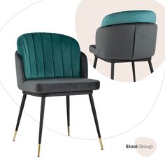 Стул Stool Group Пенелопа, бирюзовый