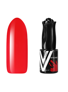 Гель-лак витражный Vogue Nails для аквариумного дизайна, прозрачный, красный, 10 мл