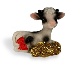 Сувенир Artus Новый год Бычок на монетах керамика 2,5 см DP00214