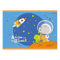 Альбом для рисования Hatber Кот Басик офсетная бумага А4 8 л в ассортименте