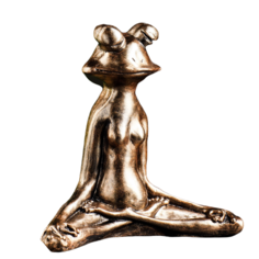Фигура Лягушка йог в позе лотоса бронза 31х15х31см Хорошие сувениры