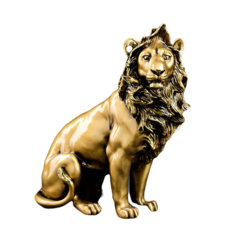 Фигура Лев золото, 13х23х26см Хорошие сувениры