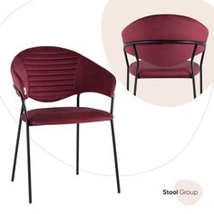 Стул для кухни обеденный Алексис велюр винный Stool Group