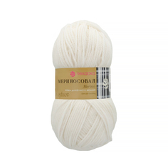 Пряжа Пехорская Мериносовая 10 шт. в упак. цвет белый ПЕХ.МЕРИНОС.001, 200 м от Пехорка