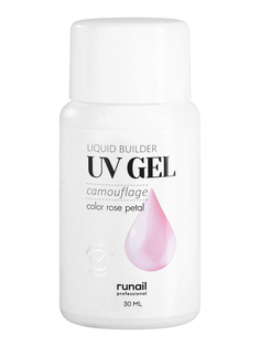 Гель для моделирования ruNail UV-GEL №5399 камуфлирующий трехфазный, средне-жидкий, 30 мл