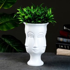 Цветочное кашпо Хорошие сувениры Аделия 7353358 1 л белый 1 шт.