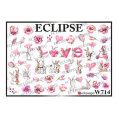 Набор, Eclipse, Слайдер-дизайн для ногтей W №714, 2 шт.