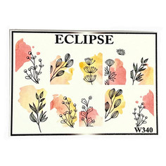 Набор, Eclipse, Слайдер-дизайн для ногтей W №340, 2 шт.