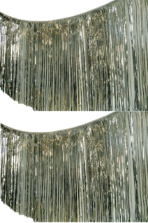Гирлянда фольгированная густой Дождь серебро 2 метра (2шт) Cosy