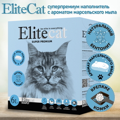 Наполнитель комкующийся с ароматом мыла EliteCat Soaply, 6л