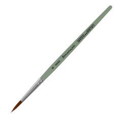 Кисть Синтетика круглая Roubloff Воплощай № 4 (длина волоса 19 мм), короткая ручка матовая