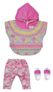 Комплект одежды с пончо Zapf Creation Baby born 830-161 43 см