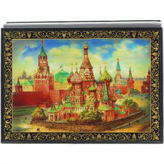 Деревянная шкатулка Державная Москва (14 х 10 х 4 см) No Brand