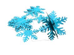 Гирлянда COSY Рождественские снежинки, украшения 3D, 300 см голубая
