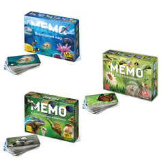 Настольные игры Нескучные Игры Мемо Удивительные животные, Подводный мир, Мир насекомых