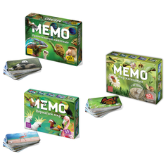Настольные игры Нескучные Игры Мемо Удивительные животные, Пернатый мир, Мир насекомых