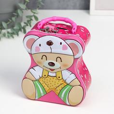 Копилка металл "Нарядный мышонок" МИКС 14,5х7,2х17,1 см No Brand