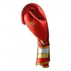 Перчатки боксерские AdiSpeed Metallic красно-золото-серебристые (вес 14 унций) Adidas