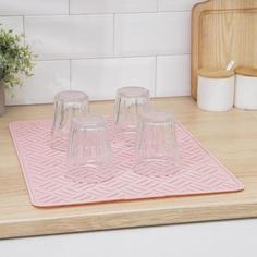 Коврик для сушки посуды, 35?45 см, силикон, цвет МИКС No Brand