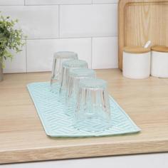 Коврик для сушки посуды, 20?45 см, силикон, цвет МИКС No Brand