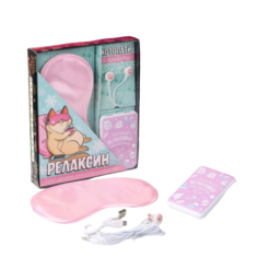 Набор маска, наушники, мод.VBT 1.1, заряд. устр-во 5000 mAh м. PB-02 Релаксин, 20,5х16,5 с Like Me