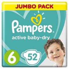 Подгузники Pampers Active Baby-Dry 6 (13-18 кг) 52 шт