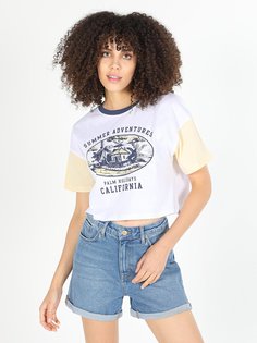 Футболка женская Colins CL1058141_Q1.V1_WHT белая M/L