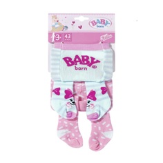 Одежда для кукол Zapf Creation Baby born Колготки 2 пары розовые/белые, 43 см 831-748