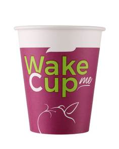Набор одноразовых бумажных стаканов Wake me cup розовый 150 мл 100 шт Формация