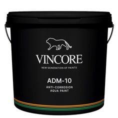 Антикоррозионная краска-грунт на акриловой основе VINCORE ADM-10 чёрная 3 кг