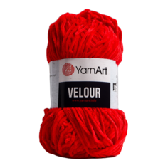 Пряжа "Velour" 100% микрополиэстер 170м/100г (846 красный) Yarn Art