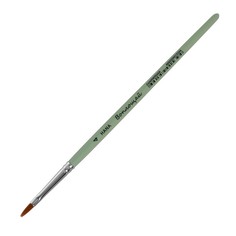 Кисть Синтетика плоская Roubloff Воплощай № 4 (длина волоса 10 мм), короткая ручка матовая