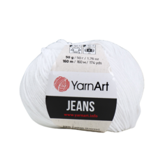 Пряжа "Jeans" 55% хлопок, 45% акрил 160м/50гр (62 отбелка) Yarn Art