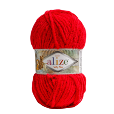 Пряжа "Softy Plus" 100% микрополиэстер 120м/100г (56 красный) Alize
