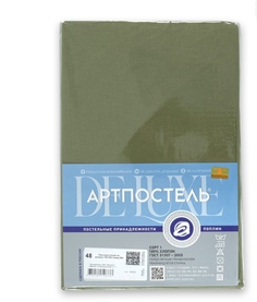 Простыня на резинке поплин, "АРТ Дизайн" "Радуга-Актив Олива"; 180 х 200 (размер) Артпостель