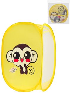 Корзина для игрушек PLAYSMART Обезьянка, с ручками, 47х30 см, 110166