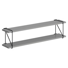 Настенная полка с полкодержателями Skyland COFFEE SH3-ROD SH4-ROD 860х166х214 серый