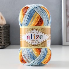 Пряжа Alize Diva Batik 100% микрофибра 350м/100гр 7647