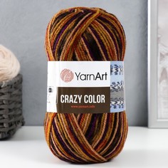 Пряжа "Crazy color" 25% шерсть, 75% акрил 260м/100гр (155) Yarn Art