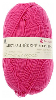 Пряжа Пехорка 1191498 Австралийский меринос 470 яркий амарант