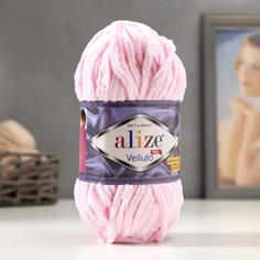 Пряжа Alize Velluto 100% микрополиэстер 68м/100гр 31 детский розовый