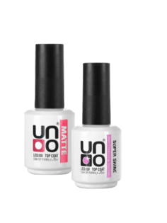Топ для гель-лака UNO Super Shine глянцевый, прозрачный и Matte для ногтей матовый, 16 г