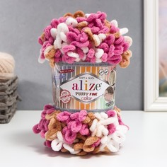 Пряжа Alize Puffy Fine Color 100% микрополиэстер 14,5м/100гр 6402