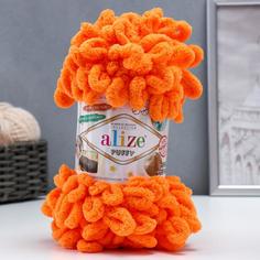 Пряжа Alize Puffy 100 % микрополиэстер 9м/100г 336 оранжевый