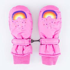 Варежки для девочек Котофей 07821129-10 цв. розовый р.6-8 лет