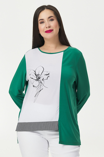 Блуза женская OLSI 2106004 зеленая 48 RU